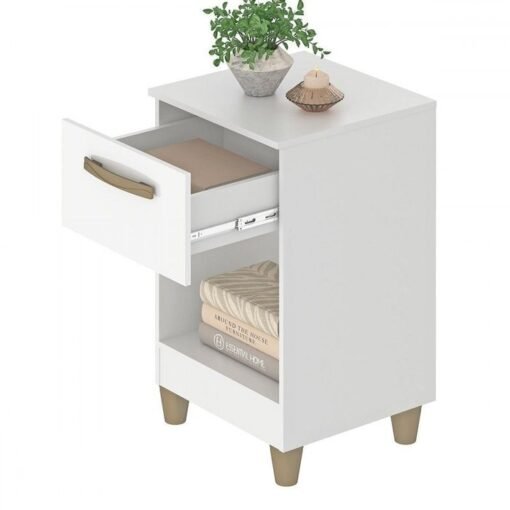 Mesa de Cabeceira Prada MC210 Branco - FELLICCI - Imagem 2