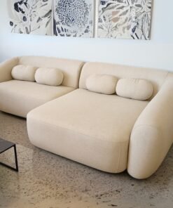Sofá Living Chelles 3375 2,40 m Linho Bege 9236 - GRALHA AZUL