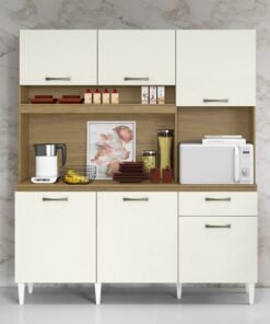 Kit Cozinha Siena 1,60 m Atacama/Off White - ARAMÓVEIS