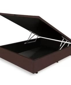 Base Box Casal Baú Corino Marrom – BIOSTAR