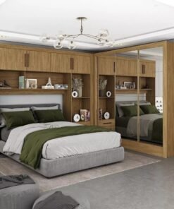 Modulado 4 Portas + Guarda-Roupa 3 Portas Dubai/Santiago Premium Cinamono – CARIOCA MÓVEIS