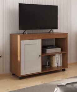 Rack até 42" Sampa Cinamono/Off White - ARTELY