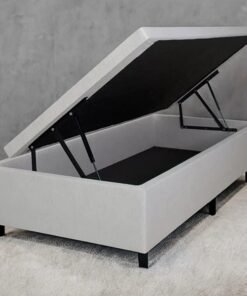 Base Box Solteiro Baú Corino Branco – ALTO NÍVEL CAMAS E COLCHÕES