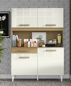 Kit Cozinha 4P1G 1,21 m Atacama/Off White - ARAMÓVEIS