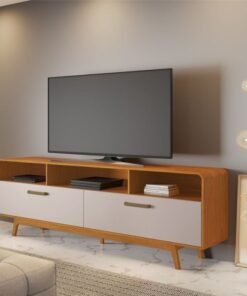 Rack até 70″ Cristal Cinamono/Off White – JCM MOVELARIA