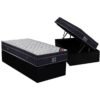 Colchão Solteiro Airtech Progressive D26 + Base Box Baú Corino Preto – ORTOBOM + ALTO NÍVEL CAMAS E COLCHÕES
