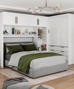 Modulado 4 Portas + Guarda-Roupa 2 Portas Sevilha(Sem espelho) Branco – CARIOCA MÓVEIS