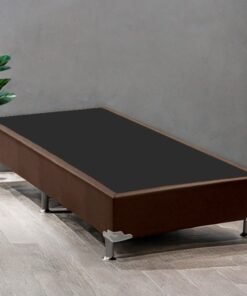 Base Box Solteiro Simples Corino Marrom – ALTO NÍVEL CAMAS E COLCHÕES