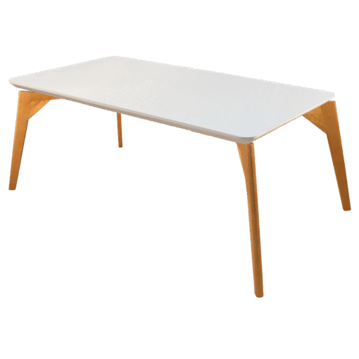 Mesa Tiradentes 120 Imbuia Natural/Vidro Off White - MARKA MÓVEIS - Imagem 2