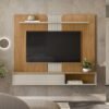 Painel Home até 65" Friburgo Nature/Off White - LINEA BRASIL