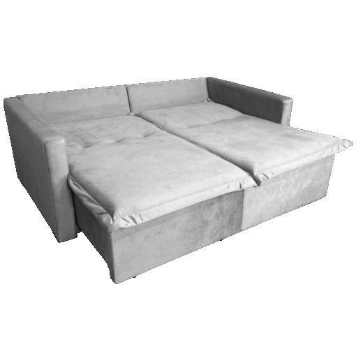 Sofá Cama Retrátil Positano 1,80 m Veludo Prata 3040/03 - INNOVE ESTOFADOS - Imagem 4