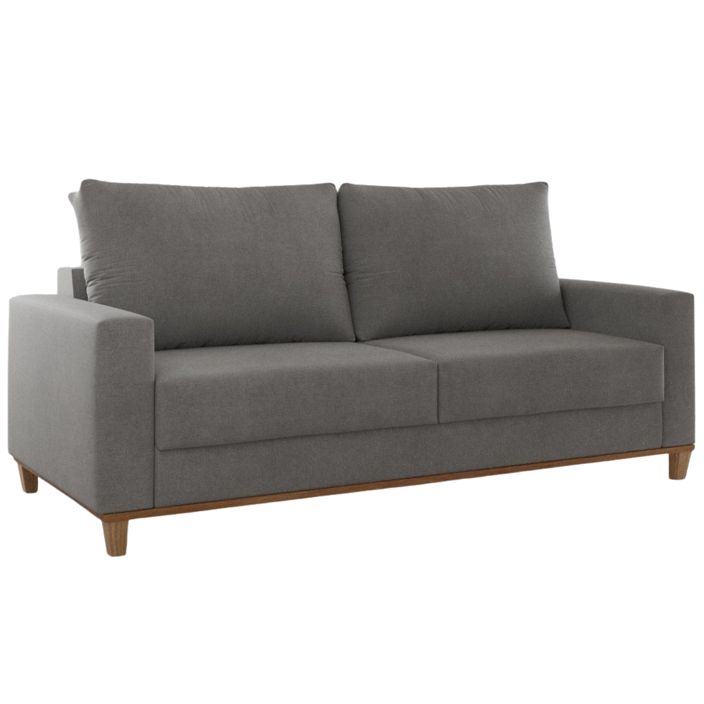 Sofá Living Palazo/Felícia 1,80 m Linho Inox - VIERO MÓVEIS - Imagem 4