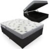 Colchão Casal Light D33 + Base Box Baú Preto - ORTOBOM + BIOSTAR
