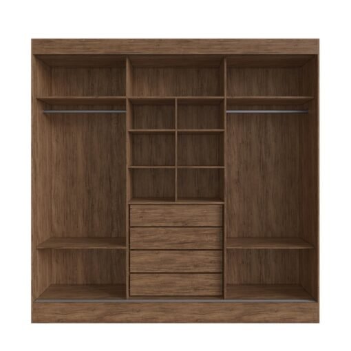 Guarda-Roupa 3 Portas Michigan 89333 2,30 m Castanho/Nude – DORIPEL - Imagem 4