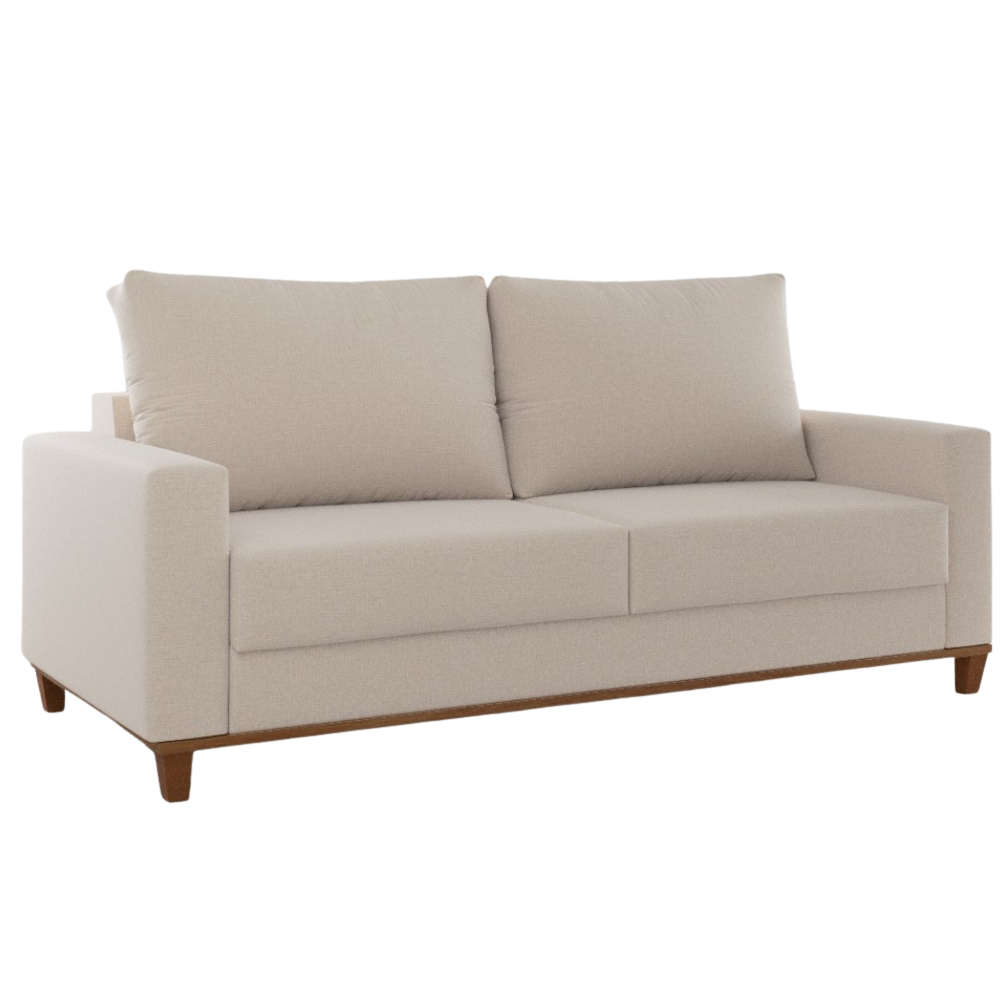 Sofá Living Palazo/Felícia 1,80 m Linho Bronze - VIERO MÓVEIS - Imagem 4