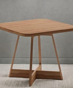 Mesa Átria 1593 Quadrada 90 Rosê Cobre/Nogal Freijó - CARRARO MÓVEIS