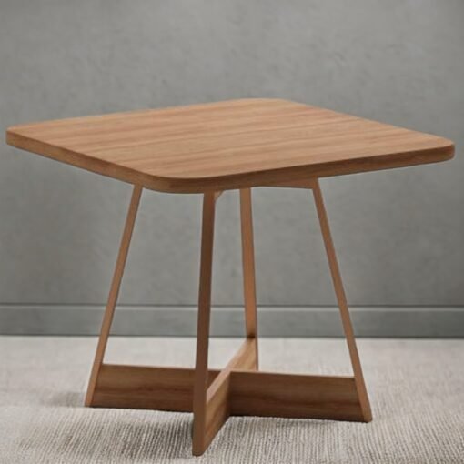 Mesa Átria 1593 Quadrada 90 Rosê Cobre/Nogal Freijó - CARRARO MÓVEIS
