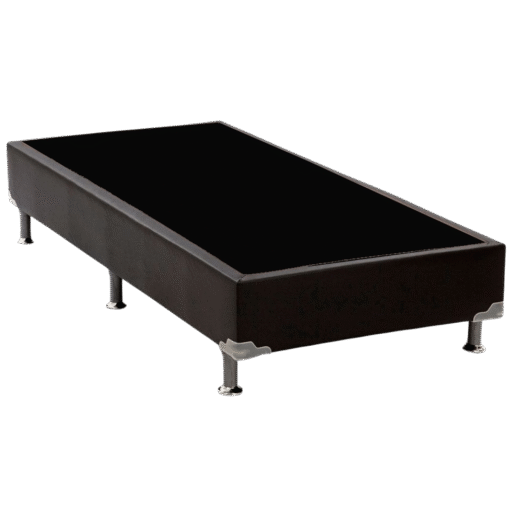 Base Box Solteiro Simples Corino Preto – ALTO NÍVEL CAMAS E COLCHÕES - Imagem 2