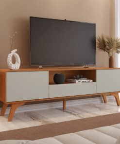 Rack até 75" Sinus Naturale/Off White - MAVAULAR