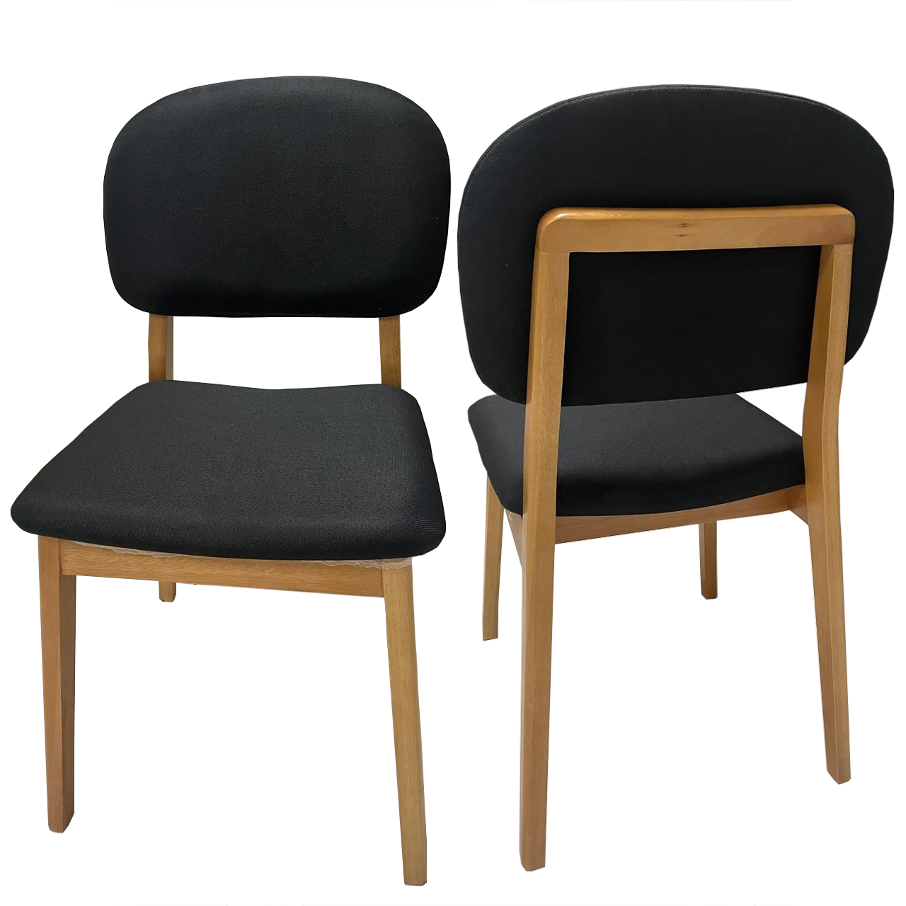 Kit 2 Cadeiras Gaya Mel/Linho Preto 09 - J SILVA MÓVEIS - Imagem 5