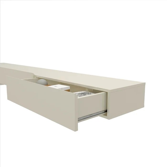 Home até 85" Nobre Ripado 230(Com Nicho) Off White - GELIUS - Imagem 5