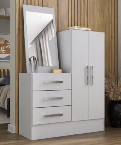 Cômoda 3 Gavetas 2 Portas Dunas 11CO2326 Branco - RODIAL MÓVEIS