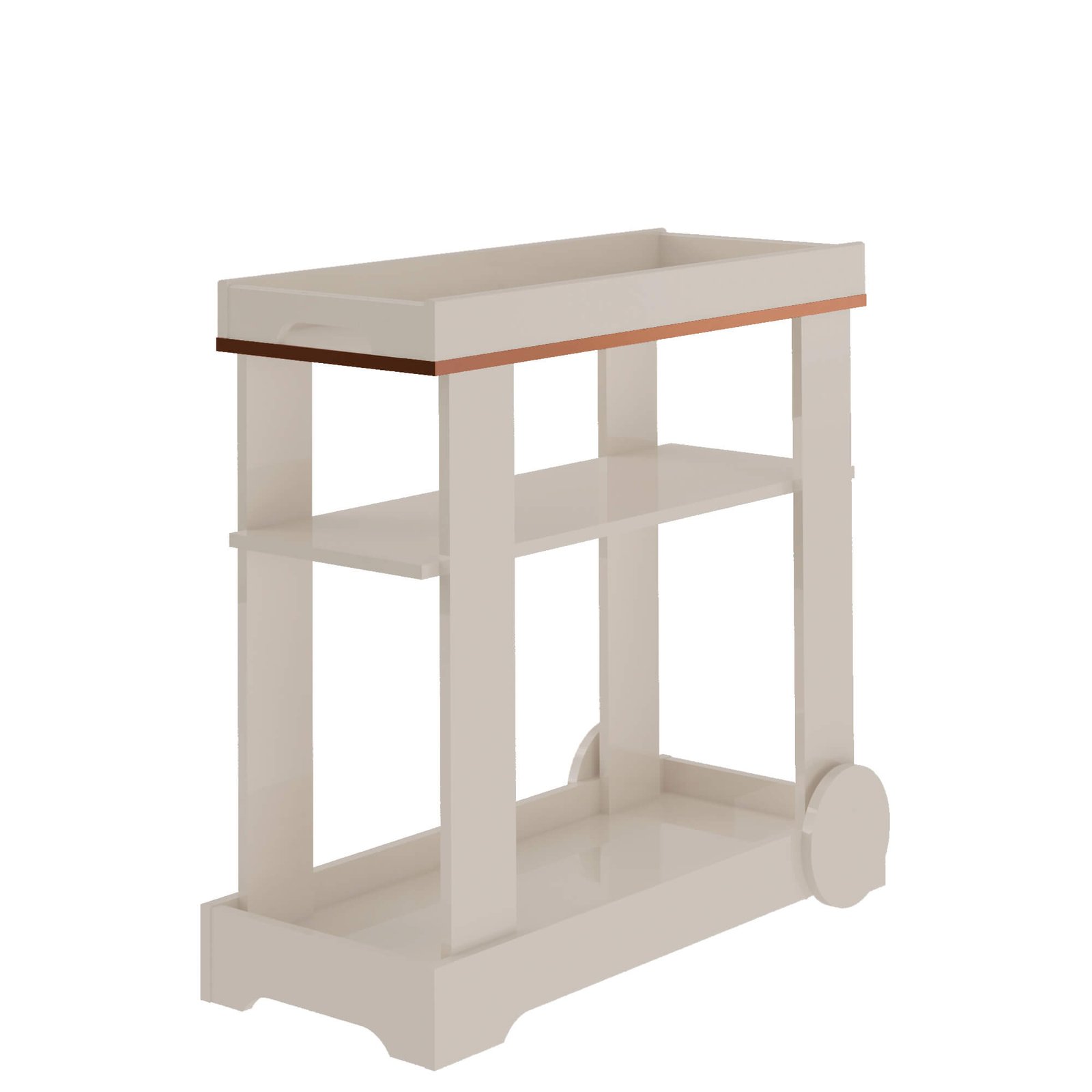 Carrinho Bar Rosé Off White - ARTELY - Imagem 3