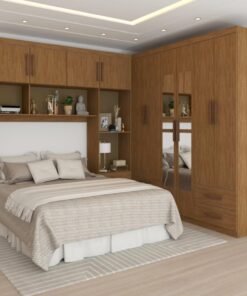 Modulado 4 Portas + Guarda-Roupa 6 Portas Hércules (Com Espelho) Cinamono – CARIOCA MÓVEIS