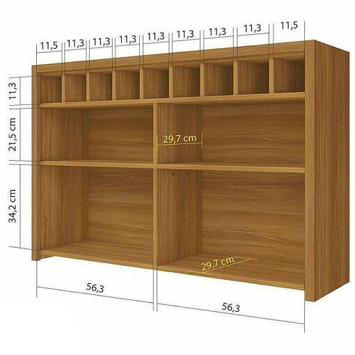 Armário Aéreo Baronesa/Imperatriz 120 Freijó - NESHER - Imagem 2