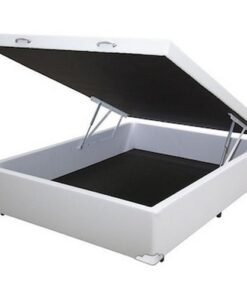 Base Box Casal Baú Corino Branco – BIOSTAR