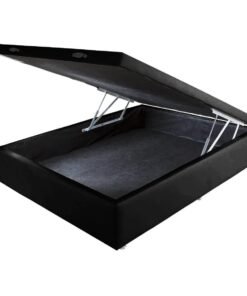 Base Box Casal Baú Corino Preto - BIOSTAR
