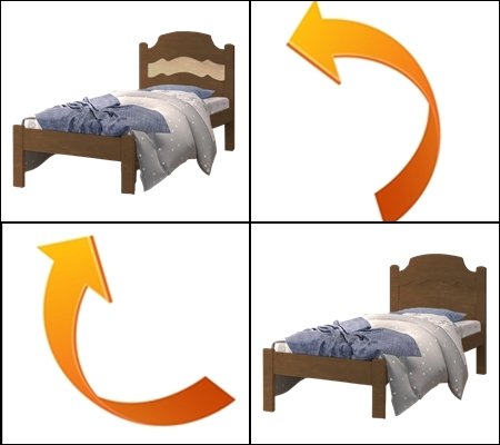 Cama Solteiro Íris Castanho Wood/Avelã/Castanho Wood - MADEC/VJ MÓVEIS - Imagem 6