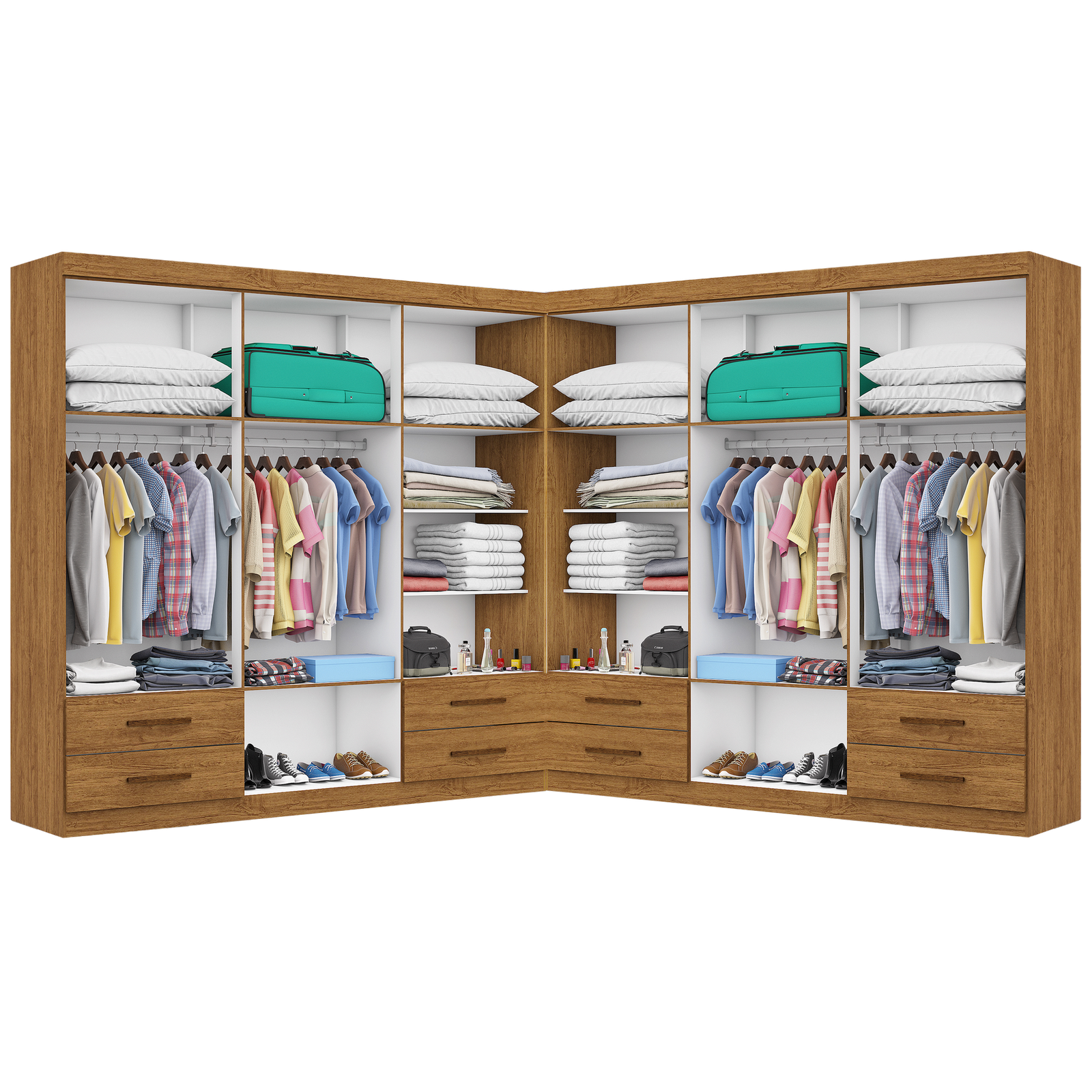 Closet Hércules 1,77 m x 1, 77 m Cinamono - CARIOCA MÓVEIS - Imagem 3