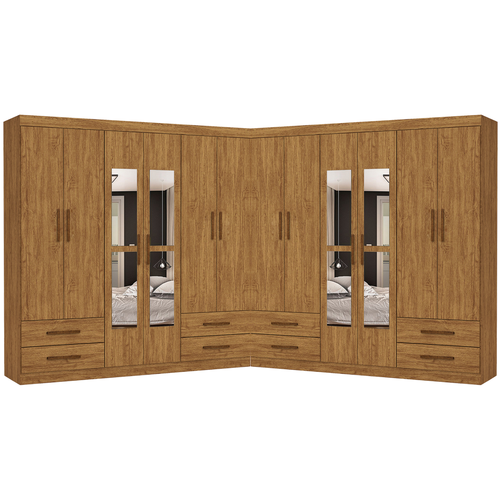 Closet Hércules 1,77 m x 1, 77 m Cinamono - CARIOCA MÓVEIS - Imagem 2