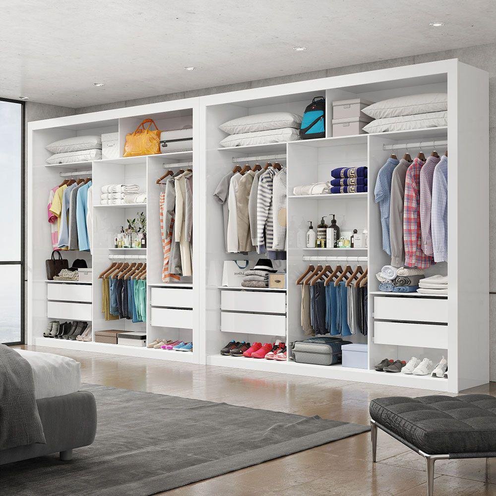 Closet Veneza/Clara/Berlim 1,855 m x 1,855 m Branco – CARIOCA MÓVEIS - Imagem 3