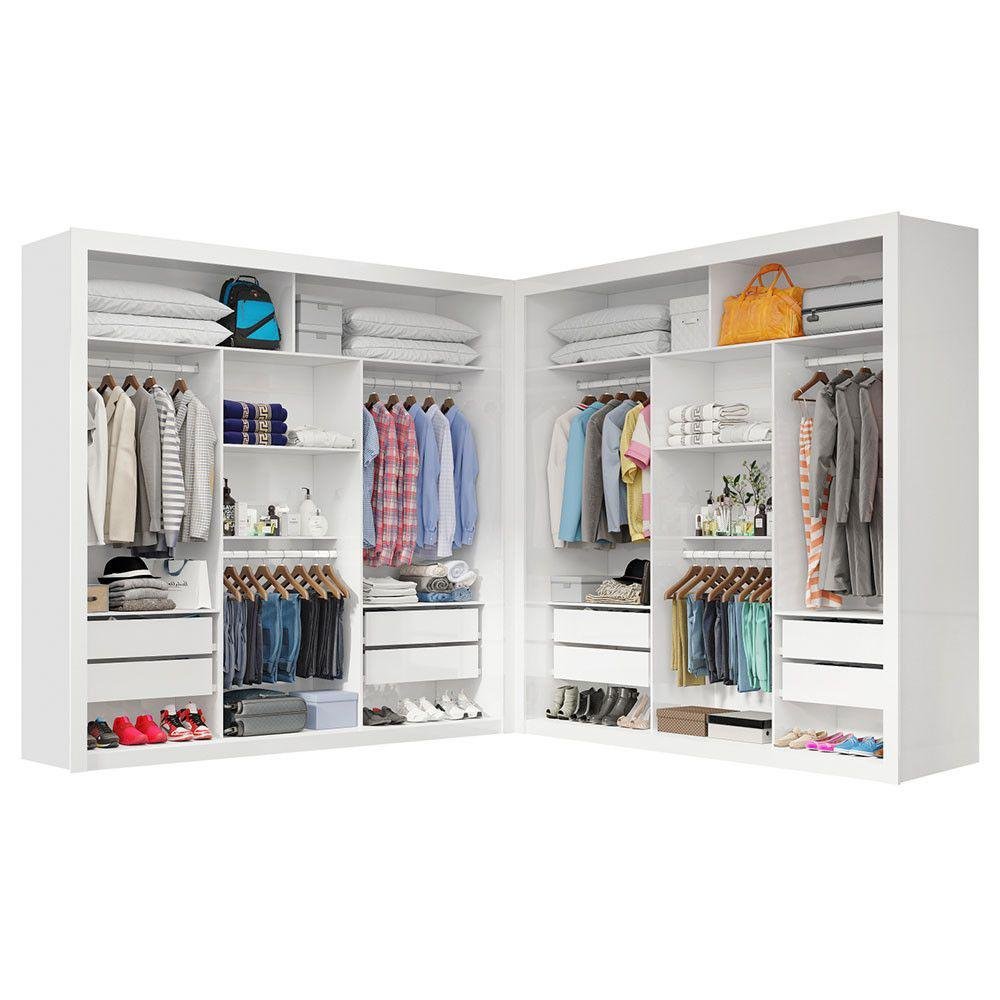 Closet Veneza/Clara/Berlim 1,855 m x 1,855 m Branco – CARIOCA MÓVEIS - Imagem 5
