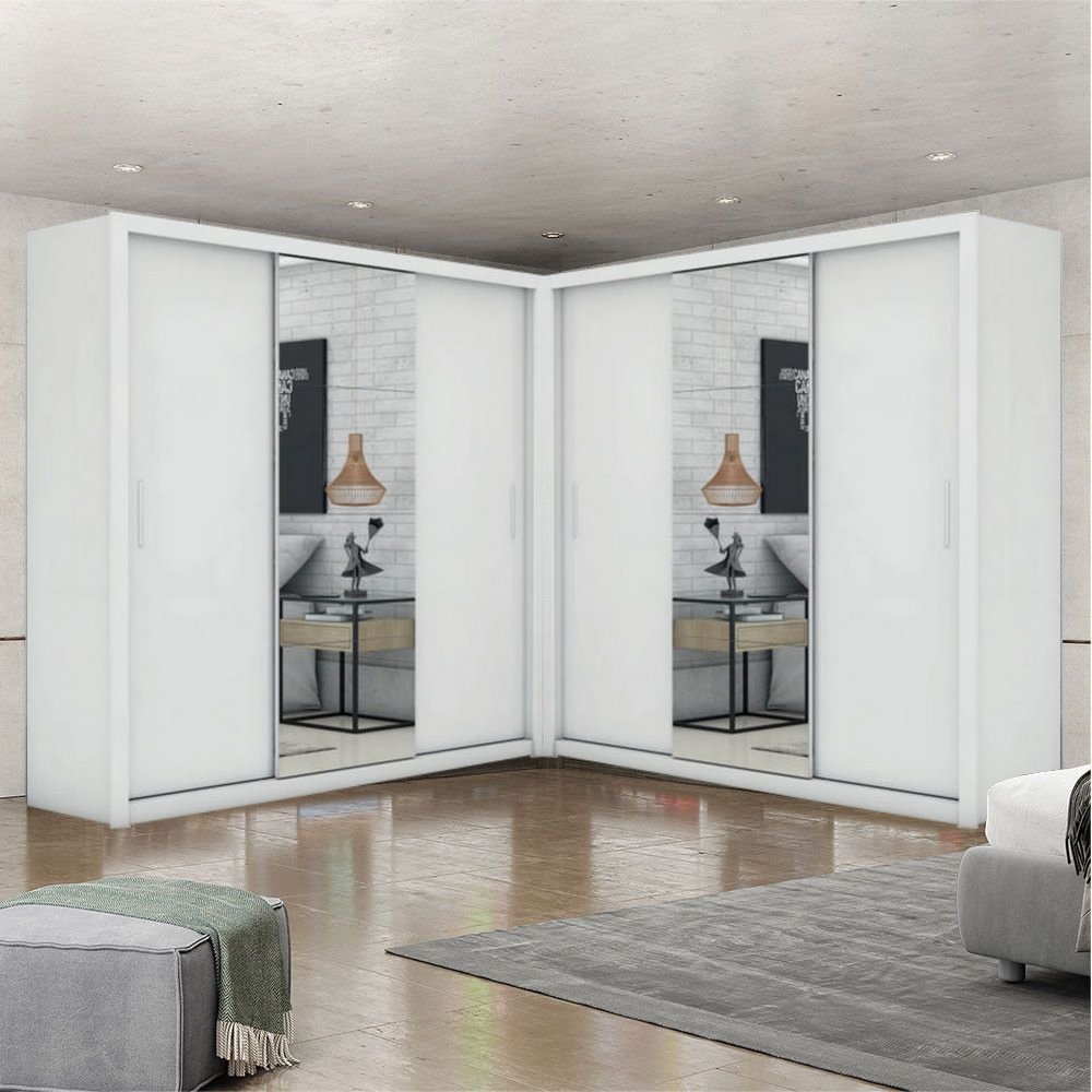 Closet Veneza/Clara/Berlim 1,855 m x 1,855 m Branco – CARIOCA MÓVEIS - Imagem 2