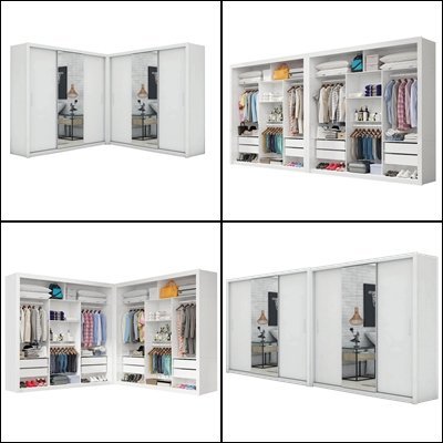 Closet Veneza/Clara/Berlim 1,855 m x 1,855 m Branco – CARIOCA MÓVEIS - Imagem 6
