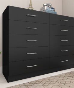 Cômoda 10 Gavetas Caribe Preto - FELLICCI
