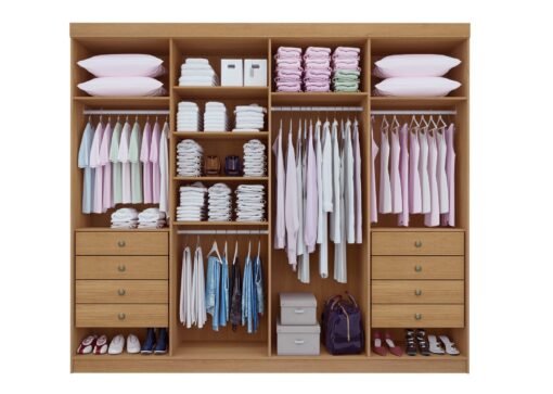 Guarda-Roupa 8 Portas Daymond  2,75 m Cinamono/Off White/Ripado - D'DORO MÓVEIS - Imagem 5