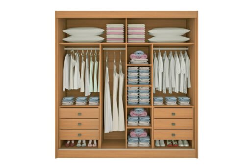 Guarda-Roupa 2 Portas Titanium 2,20 m Cinamono/Off White/Cinamono – D’DORO MÓVEIS - Imagem 6