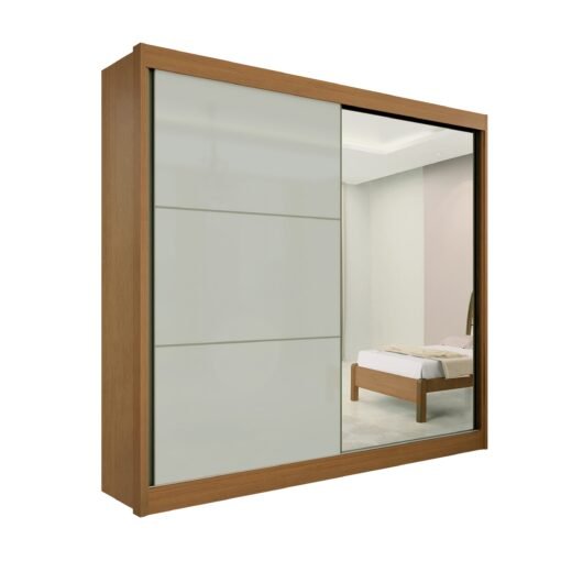 Guarda-Roupa 2 Portas Titanium 2,20 m Cinamono/Off White/Cinamono – D’DORO MÓVEIS - Imagem 2