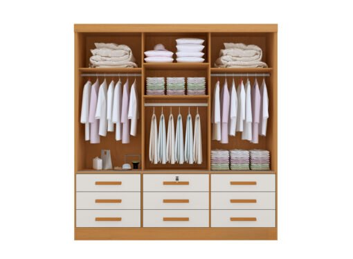 Guarda-Roupa 3 Portas Meridian 2,00 m Branco – D’DORO MÓVEIS - Imagem 3