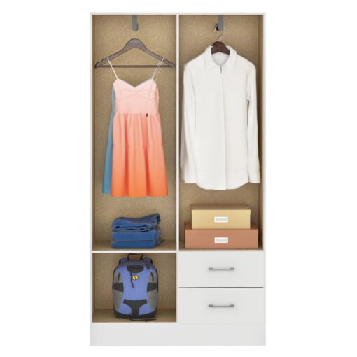 Guarda-Roupa 4 Portas Panamá 4002 0,90 m Branco - FELLICCI - Imagem 4
