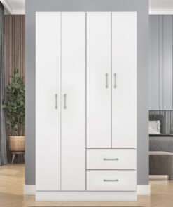 Guarda-Roupa 4 Portas Panamá 4002 0,90 m Branco - FELLICCI