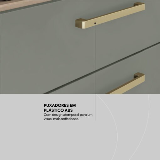 Kit Cozinha Select 1,78 m Amêndola Touch/Branco - DEMÓBILE - Imagem 6