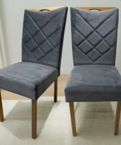 Kit 2 Cadeiras Malu Nature Grafite – CLEFATOS DECOR