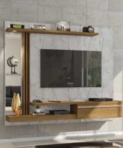 Painel até 55" Denver Carrara/Cinamono – BECHARA