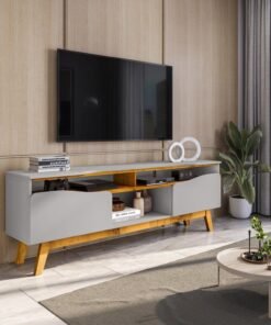 Rack até 75" Ilhabela Off White/Naturale - BECHARA