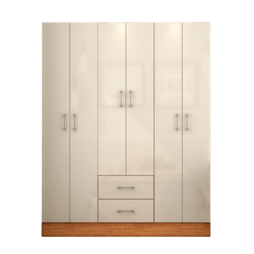 Guarda-Roupa 6 Portas Jamaica 6002 1,34 m Cinamono/Off White – FELLICCI - Imagem 2